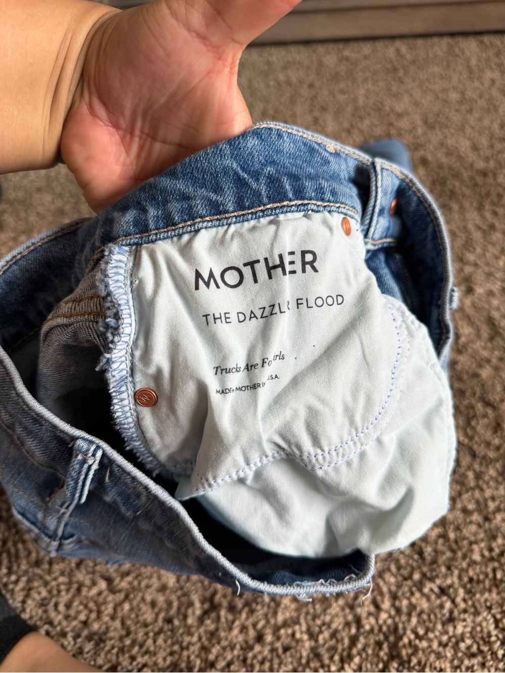Mother Superior The Dazzler Flood Wash Trucks are For Girls Blue Women Size 25 - Picture 4 of 12